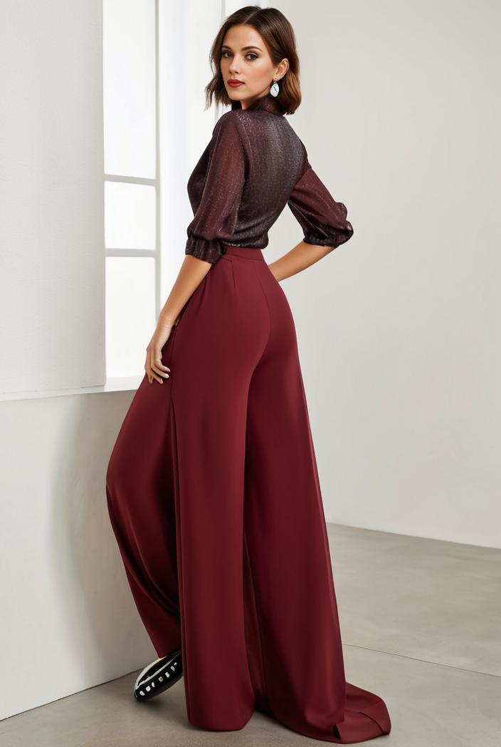 3 4 sleeve sheer sequin stripe high low hem evening dress 122080