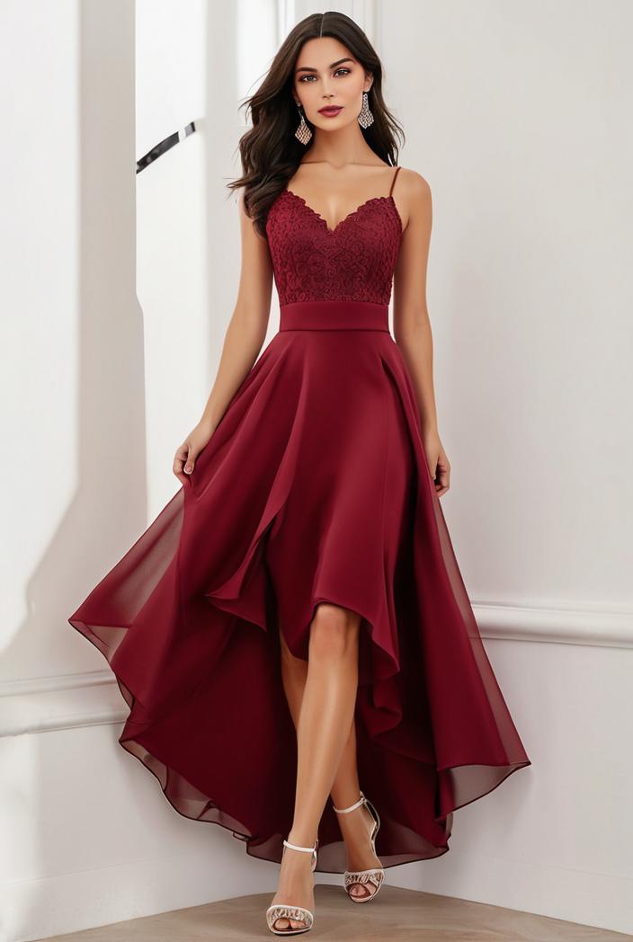 3 4 sleeve sheer sequin stripe high low hem evening dress 135920
