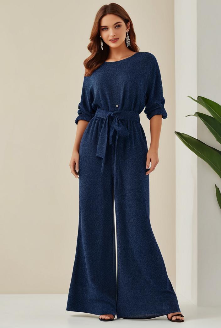 3 4 sleeve bodycon plunging back sequin evening dress 137885