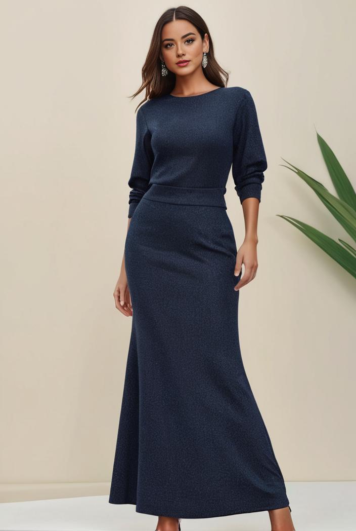 3 4 sleeve bodycon plunging back sequin evening dress 137432
