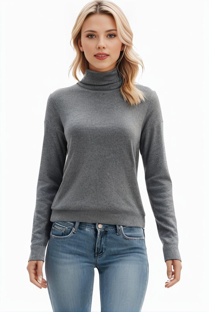 3 sets of turtleneck tees comfy long sleeve shirt perfect for spring autumn women s apparel 145110