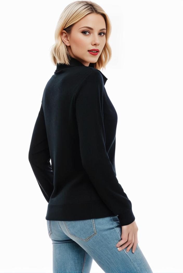 3 sets of turtleneck tees comfy long sleeve shirt perfect for spring autumn women s apparel 145122