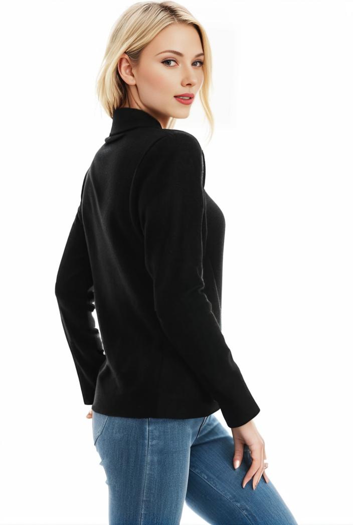 3 sets of turtleneck tees comfy long sleeve shirt perfect for spring autumn women s apparel 145127