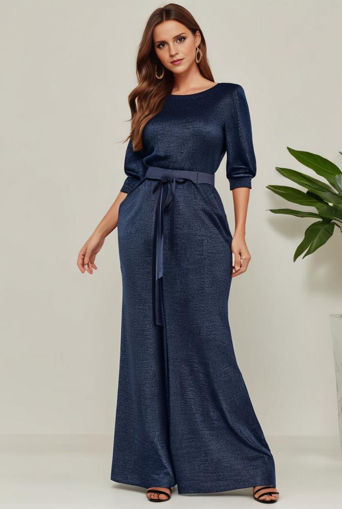 3 4 sleeve bodycon plunging back sequin evening dress 102930