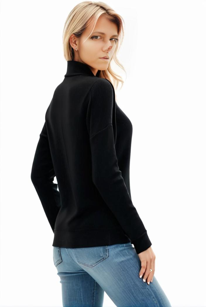 3 sets of turtleneck tees comfy long sleeve shirt perfect for spring autumn women s apparel 106639