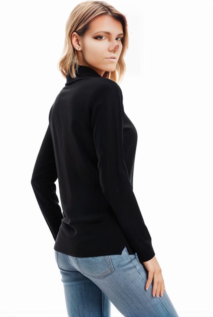 3 sets of turtleneck tees comfy long sleeve shirt perfect for spring autumn women s apparel 106640