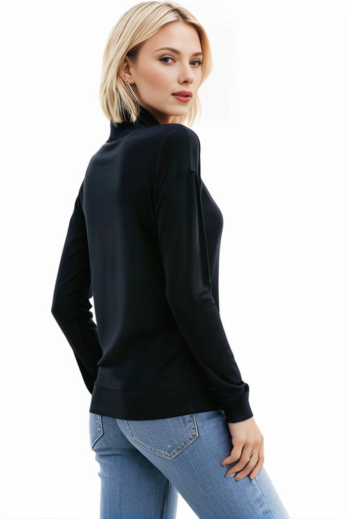 3 sets of turtleneck tees comfy long sleeve shirt perfect for spring autumn women s apparel 104125