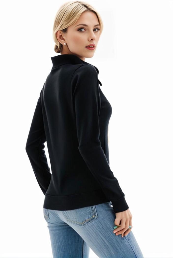 3 sets of turtleneck tees comfy long sleeve shirt perfect for spring autumn women s apparel 104130