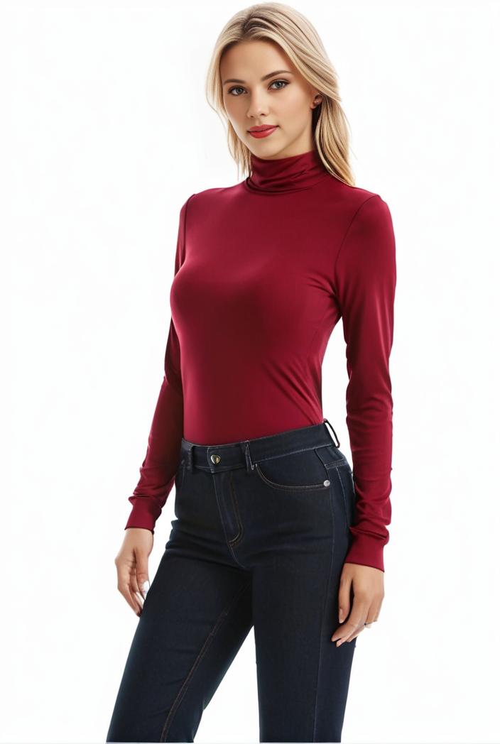 3 sets of turtleneck tees comfy long sleeve shirt perfect for spring autumn women s apparel 139145