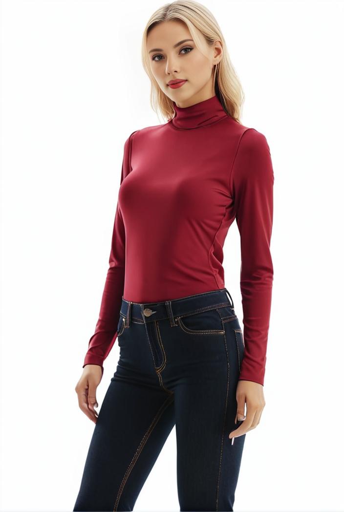 3 sets of turtleneck tees comfy long sleeve shirt perfect for spring autumn women s apparel 139143