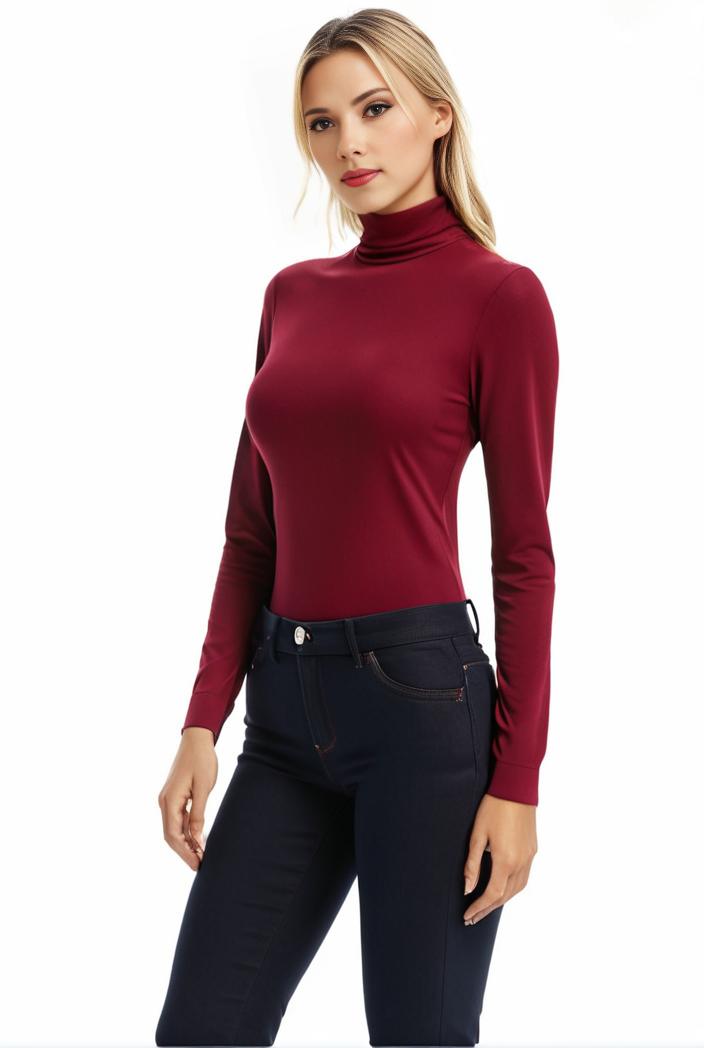 3 sets of turtleneck tees comfy long sleeve shirt perfect for spring autumn women s apparel 139144