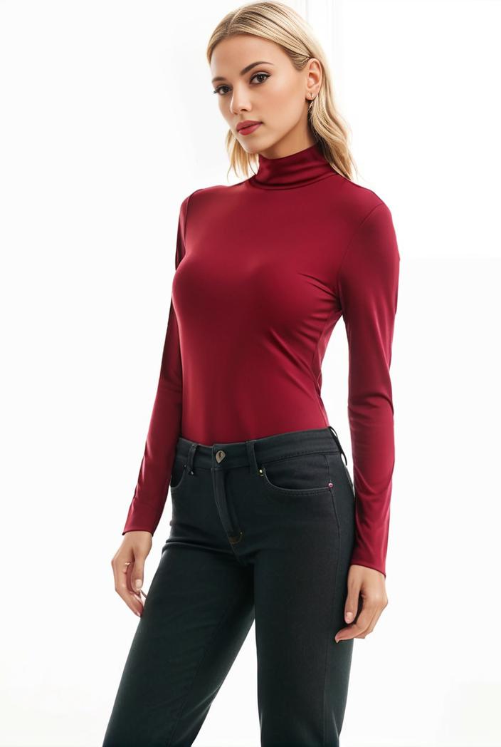 3 sets of turtleneck tees comfy long sleeve shirt perfect for spring autumn women s apparel 139147