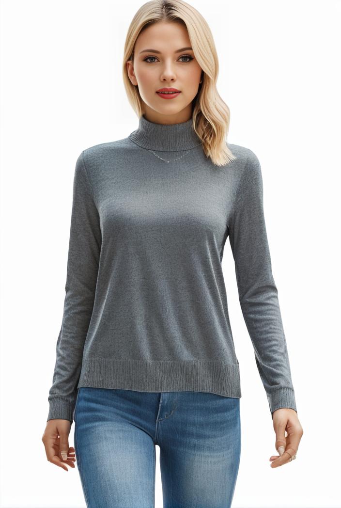 3 sets of turtleneck tees comfy long sleeve shirt perfect for spring autumn women s apparel 139151