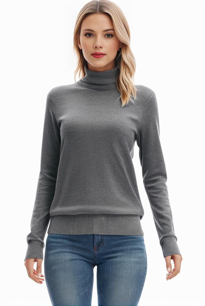3 sets of turtleneck tees comfy long sleeve shirt perfect for spring autumn women s apparel 139154