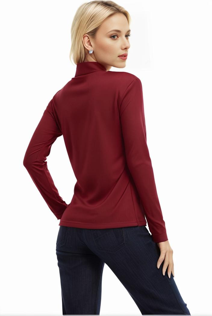 3 sets of turtleneck tees comfy long sleeve shirt perfect for spring autumn women s apparel 139160