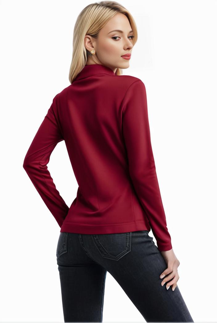 3 sets of turtleneck tees comfy long sleeve shirt perfect for spring autumn women s apparel 139163