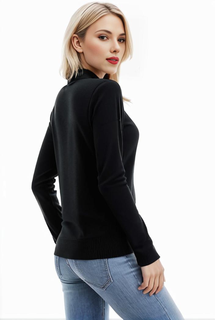 3 sets of turtleneck tees comfy long sleeve shirt perfect for spring autumn women s apparel 139166