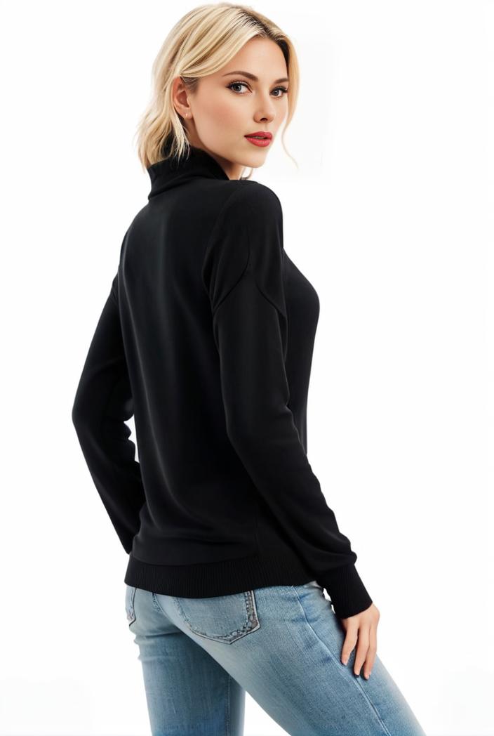 3 sets of turtleneck tees comfy long sleeve shirt perfect for spring autumn women s apparel 139170