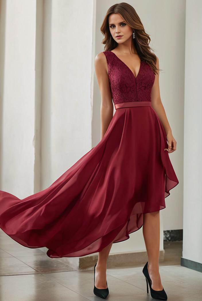 3 4 sleeve sheer sequin stripe high low hem evening dress 128770