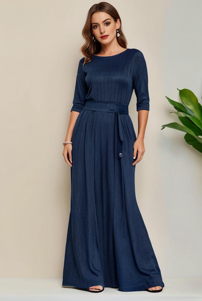 3 4 sleeve bodycon plunging back sequin evening dress 141987