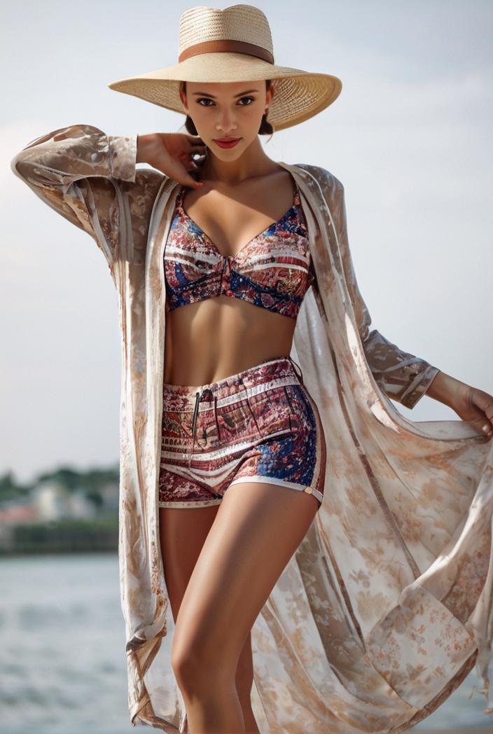 3 pieces sexy print bikini women high waist swimsuit cover up swimwear female lady bathing suit swimming summer beachwear 141525