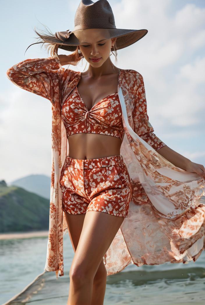 3 pieces sexy print bikini women high waist swimsuit cover up swimwear female lady bathing suit swimming summer beachwear 141527