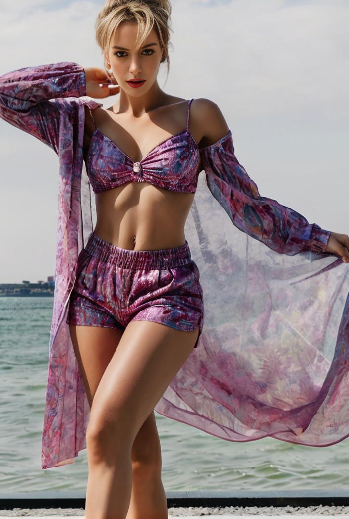 3 pieces sexy print bikini women high waist swimsuit cover up swimwear female lady bathing suit swimming summer beachwear 104441