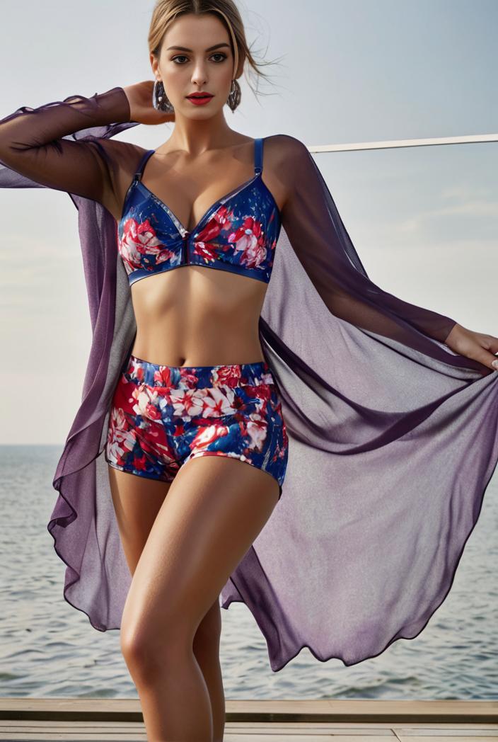 3 pieces sexy print bikini women high waist swimsuit cover up swimwear female lady bathing suit swimming summer beachwear 139280