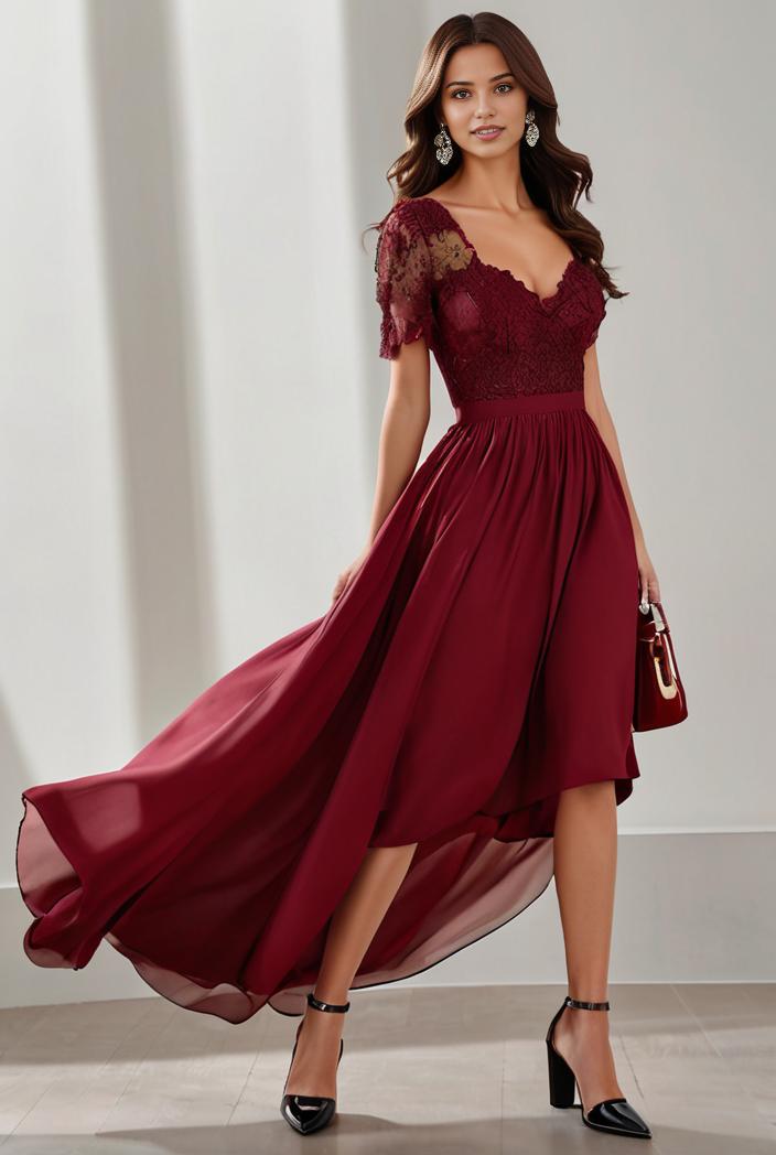 3 4 sleeve sheer sequin stripe high low hem evening dress 128802