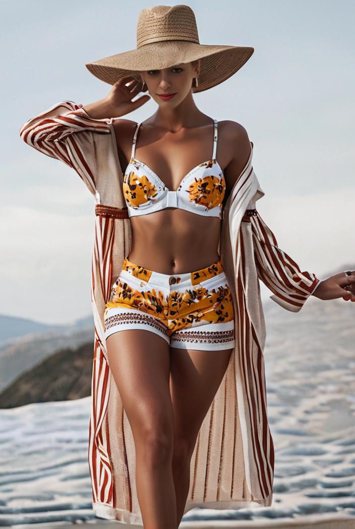 3 pieces sexy print bikini women high waist swimsuit cover up swimwear female lady bathing suit swimming summer beachwear 109553