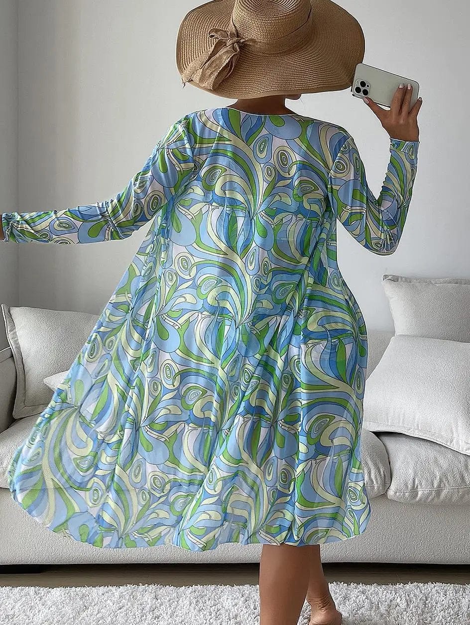 3 Pieces Sexy Print Bikini  Women High Waist Swimsuit Cover Up Swimwear Female Lady Bathing Suit Swimming Summer Beachwear