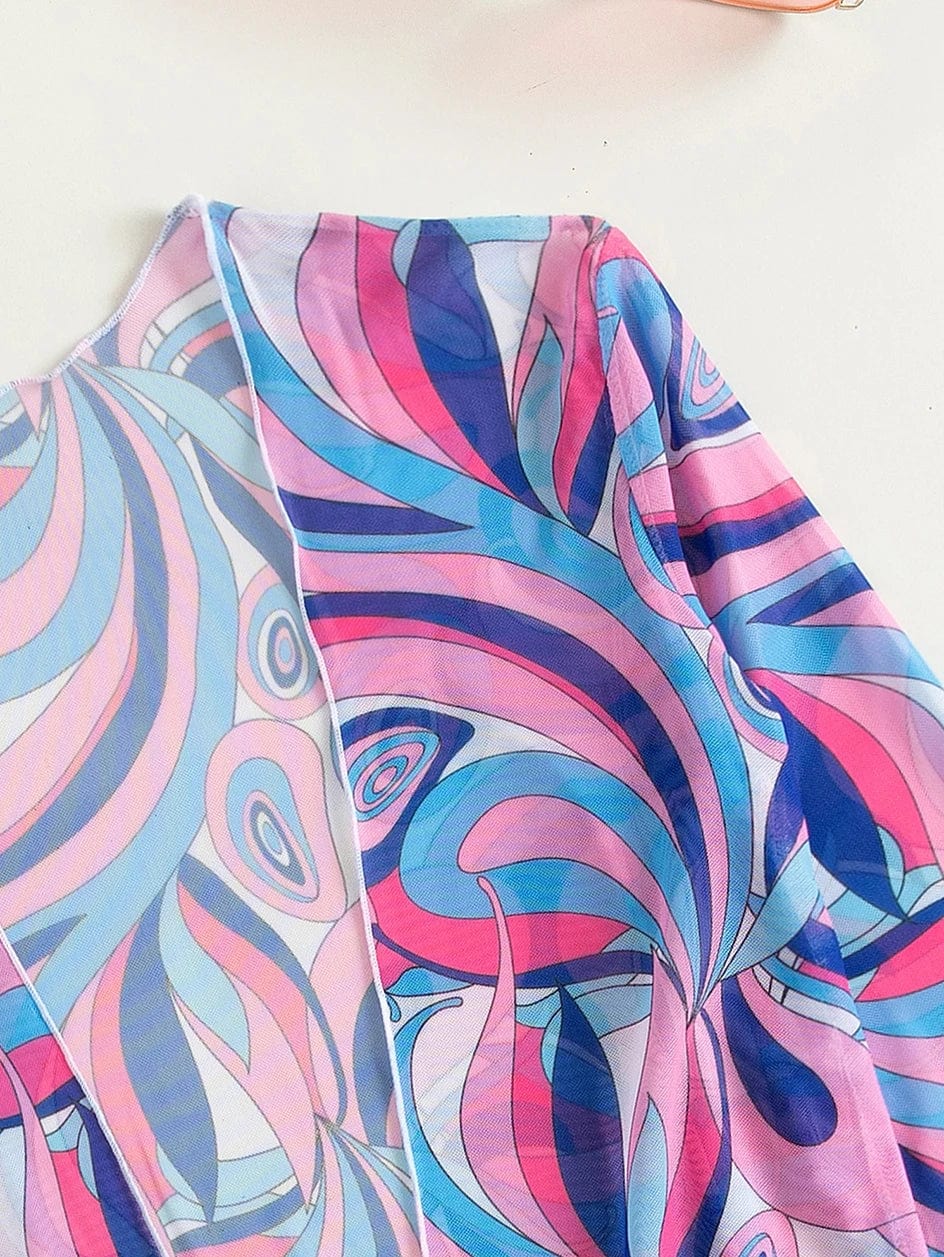 3 Pieces Sexy Print Bikini  Women High Waist Swimsuit Cover Up Swimwear Female Lady Bathing Suit Swimming Summer Beachwear