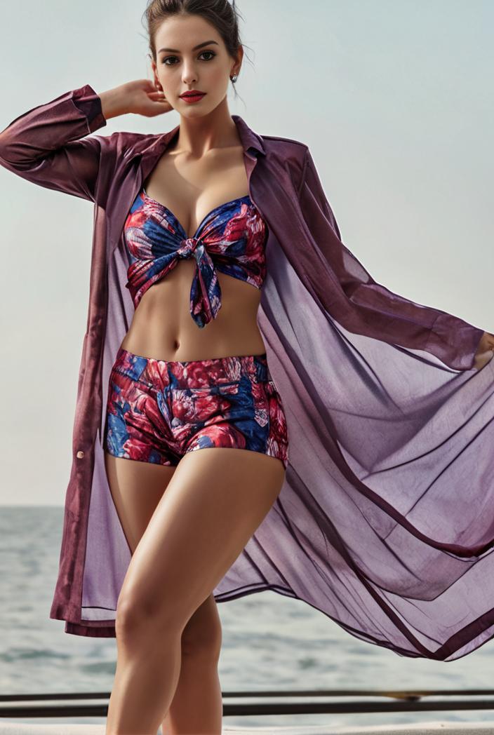 3 pieces sexy print bikini women high waist swimsuit cover up swimwear female lady bathing suit swimming summer beachwear 130043