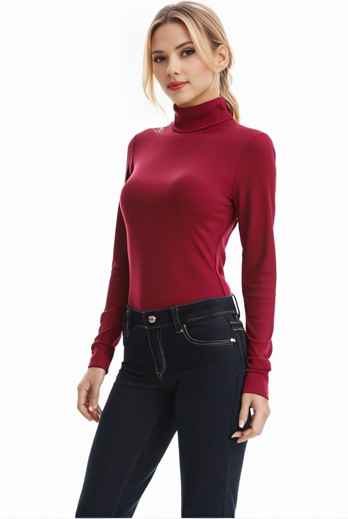 3 sets of turtleneck tees comfy long sleeve shirt perfect for spring autumn women s apparel 145098