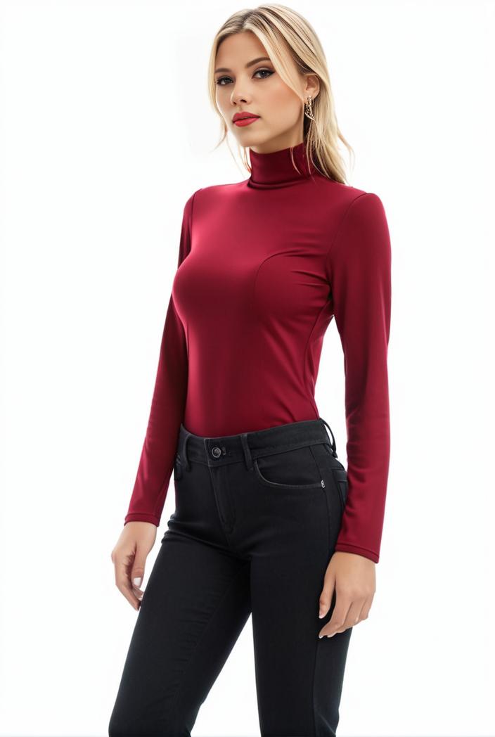 3 sets of turtleneck tees comfy long sleeve shirt perfect for spring autumn women s apparel 145101