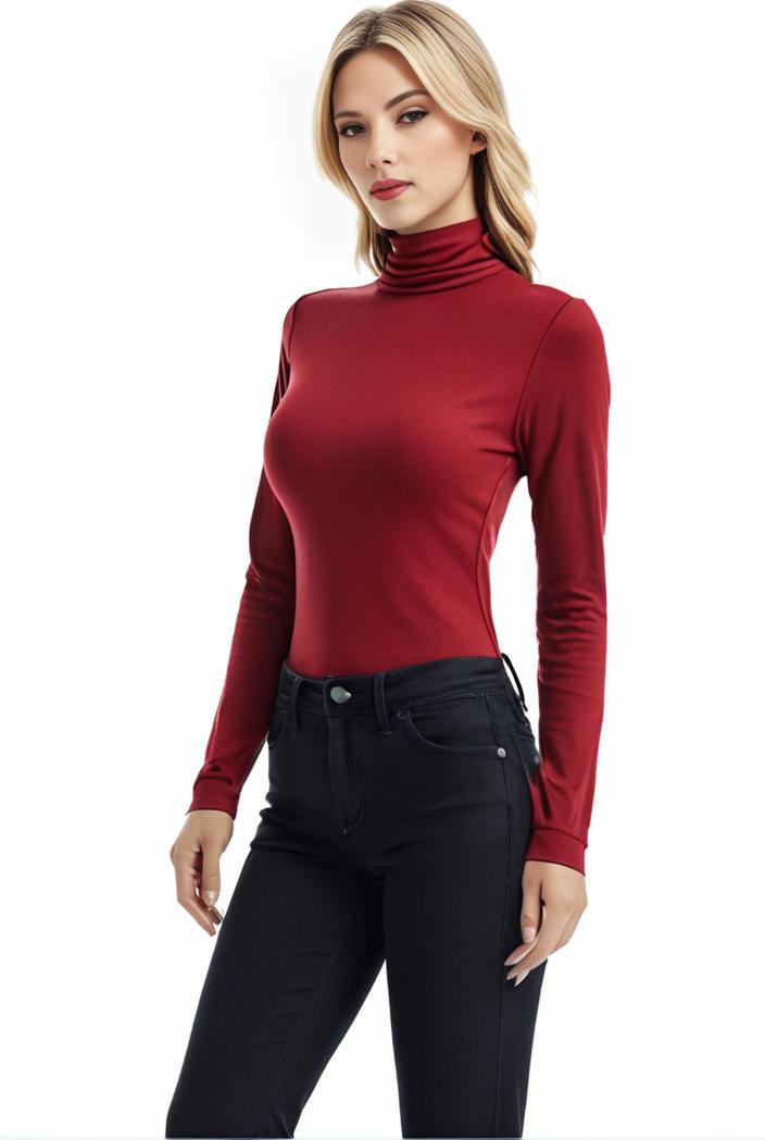 3 sets of turtleneck tees comfy long sleeve shirt perfect for spring autumn women s apparel 145103