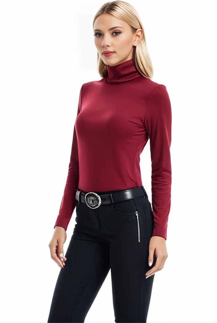 3 sets of turtleneck tees comfy long sleeve shirt perfect for spring autumn women s apparel 145105