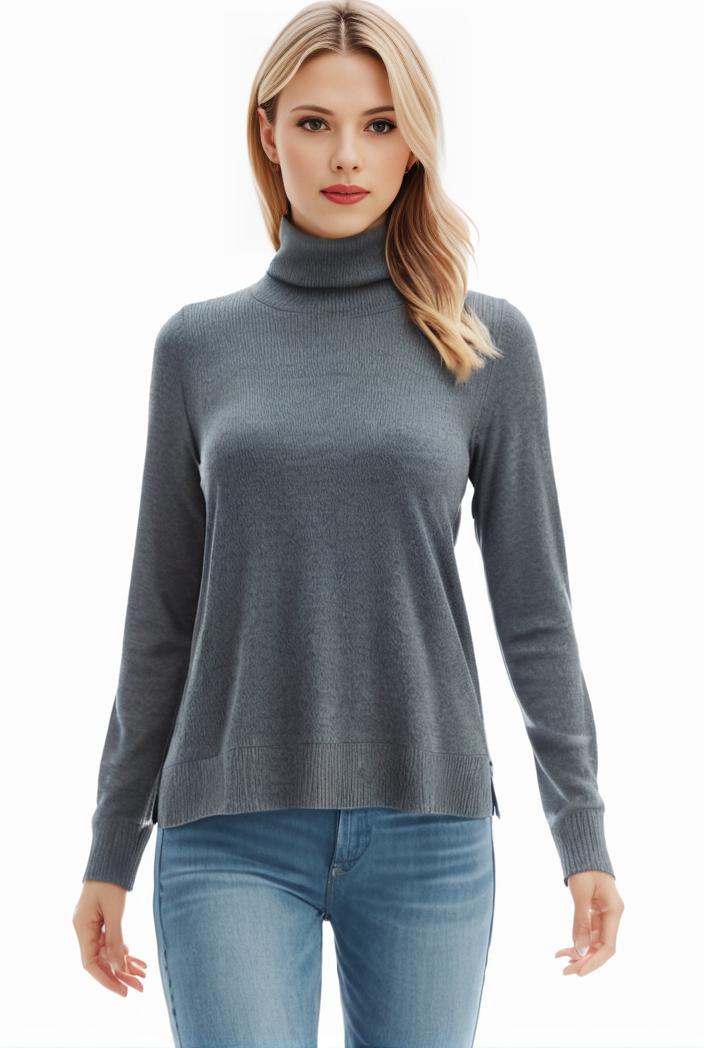 3 sets of turtleneck tees comfy long sleeve shirt perfect for spring autumn women s apparel 145106