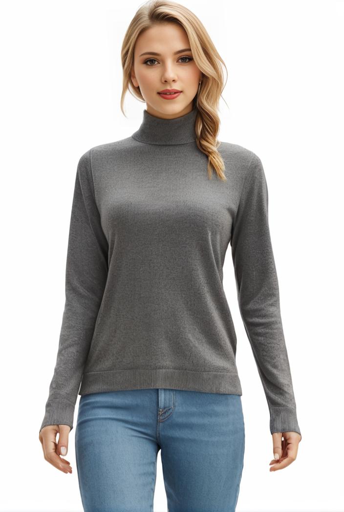 3 sets of turtleneck tees comfy long sleeve shirt perfect for spring autumn women s apparel 145107