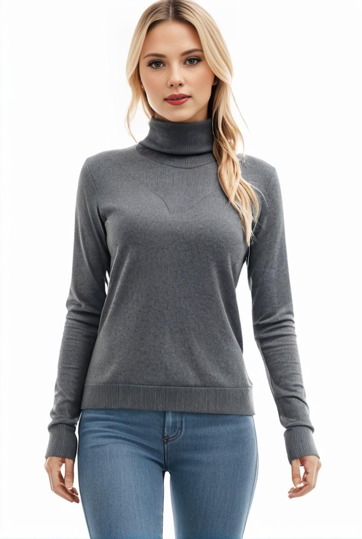 3 sets of turtleneck tees comfy long sleeve shirt perfect for spring autumn women s apparel 145112