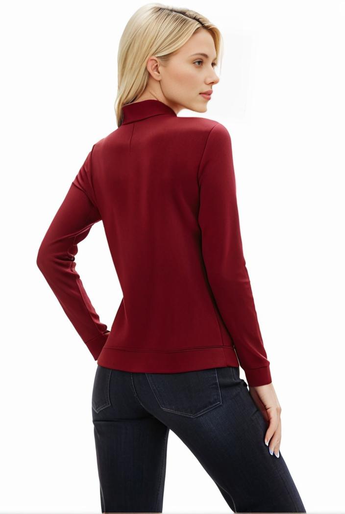 3 sets of turtleneck tees comfy long sleeve shirt perfect for spring autumn women s apparel 145116