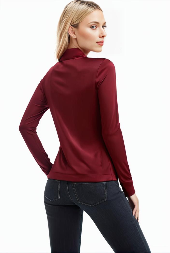 3 sets of turtleneck tees comfy long sleeve shirt perfect for spring autumn women s apparel 145118