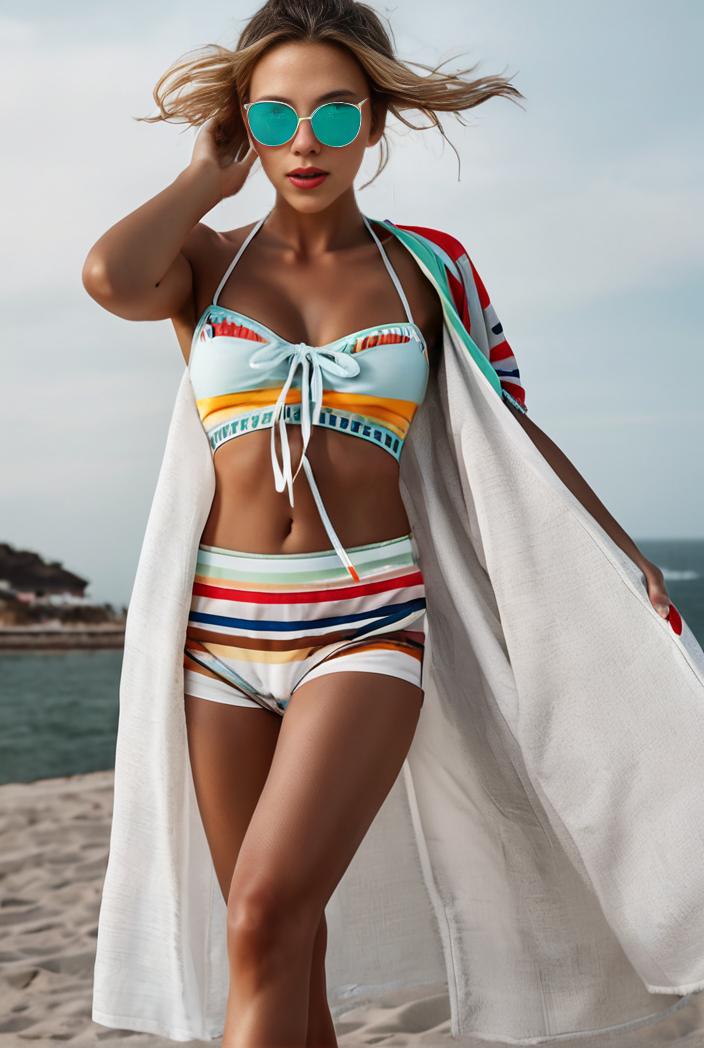 3 pieces sexy print bikini women high waist swimsuit cover up swimwear female lady bathing suit swimming summer beachwear 104060