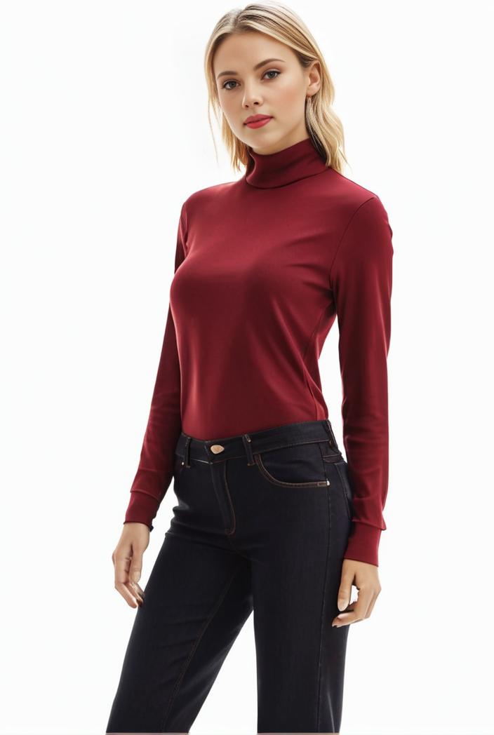 3 sets of turtleneck tees comfy long sleeve shirt perfect for spring autumn women s apparel 104101