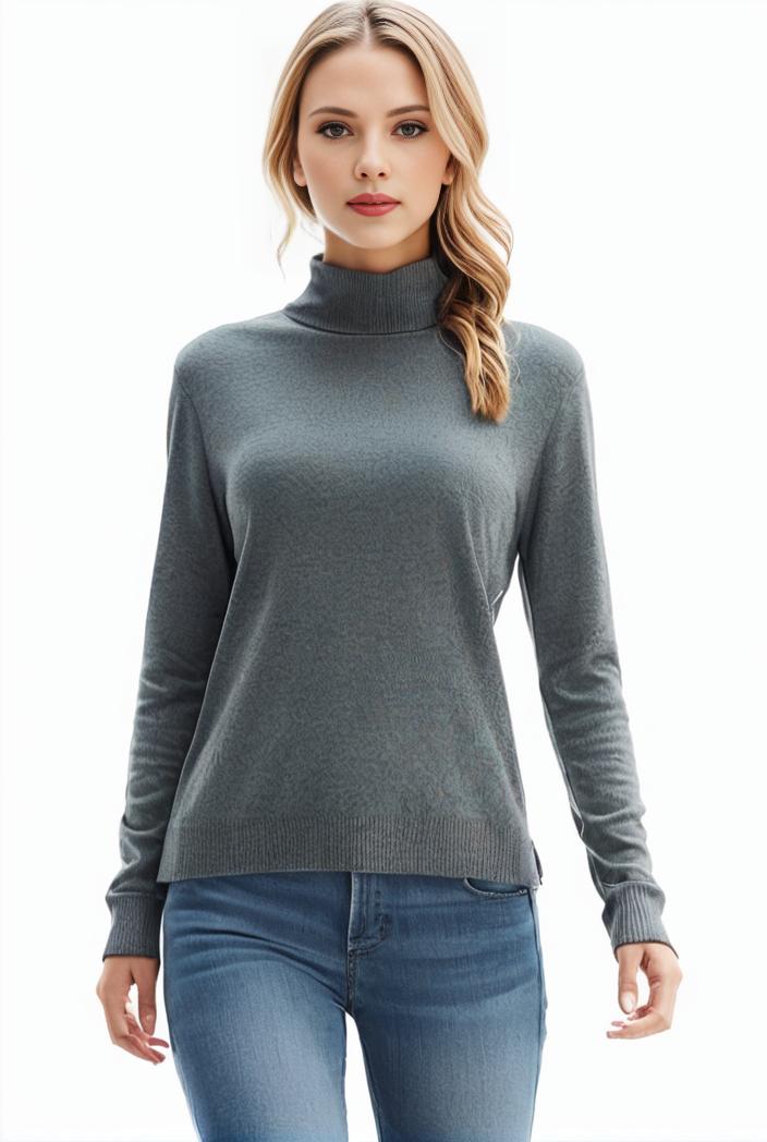 3 sets of turtleneck tees comfy long sleeve shirt perfect for spring autumn women s apparel 104109