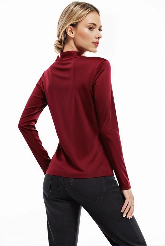 3 sets of turtleneck tees comfy long sleeve shirt perfect for spring autumn women s apparel 104115