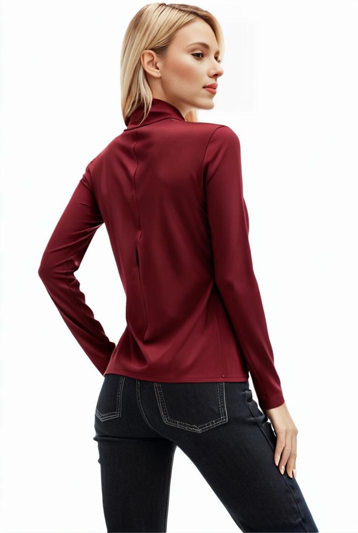 3 sets of turtleneck tees comfy long sleeve shirt perfect for spring autumn women s apparel 104118