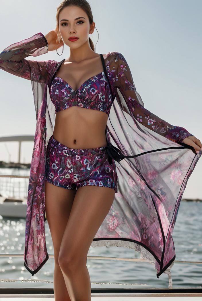 3 pieces sexy print bikini women high waist swimsuit cover up swimwear female lady bathing suit swimming summer beachwear 139105
