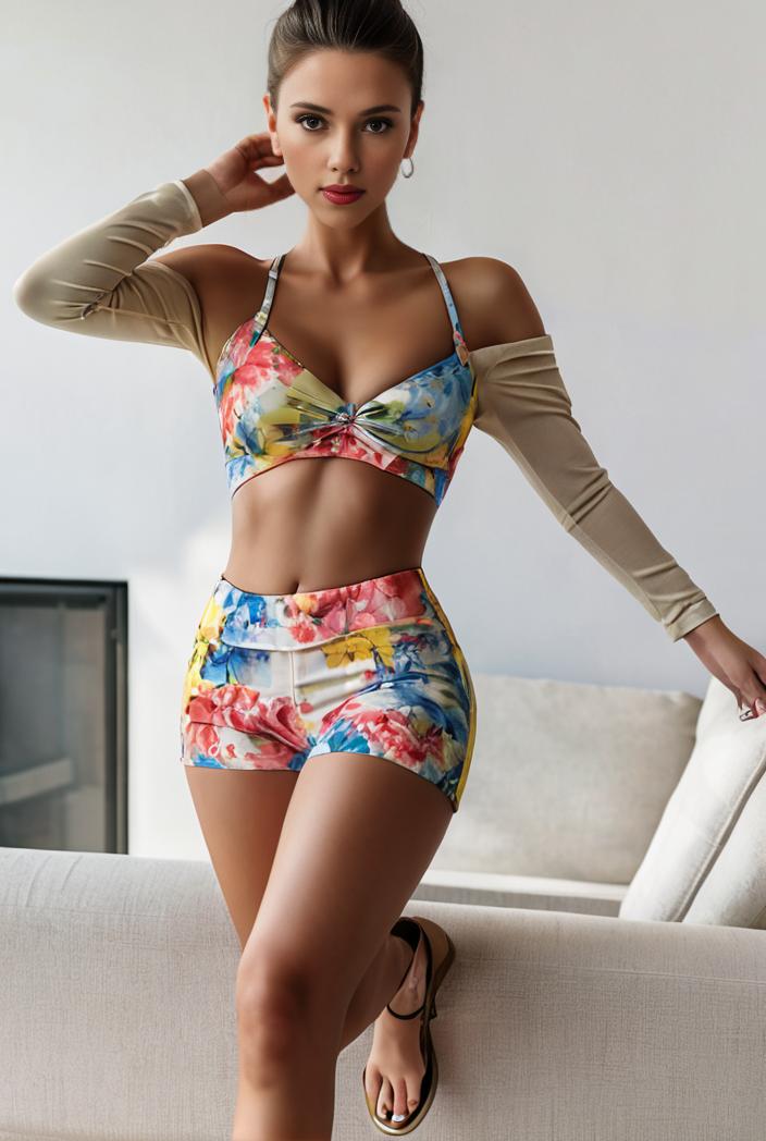 3 pieces sexy print bikini women high waist swimsuit cover up swimwear female lady bathing suit swimming summer beachwear 112307