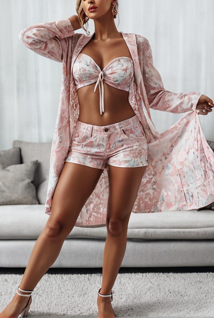 3 pieces sexy print bikini women high waist swimsuit cover up swimwear female lady bathing suit swimming summer beachwear 106475
